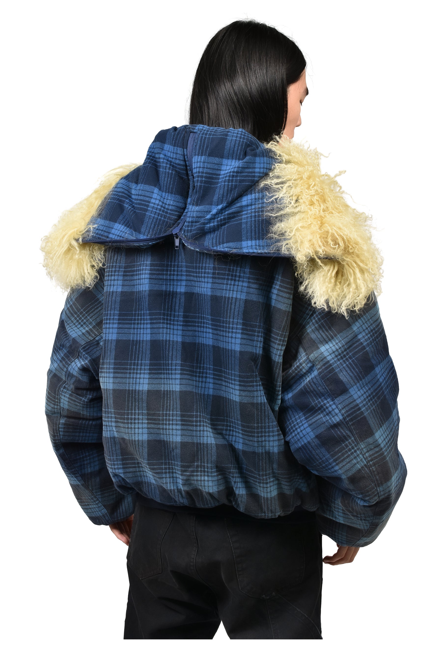PLAID BOMBER / BLU