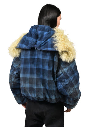 PLAID BOMBER / BLU