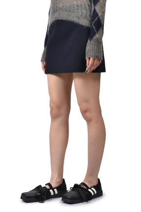BOW LOW-WAIST MINI SKIRT / NVY