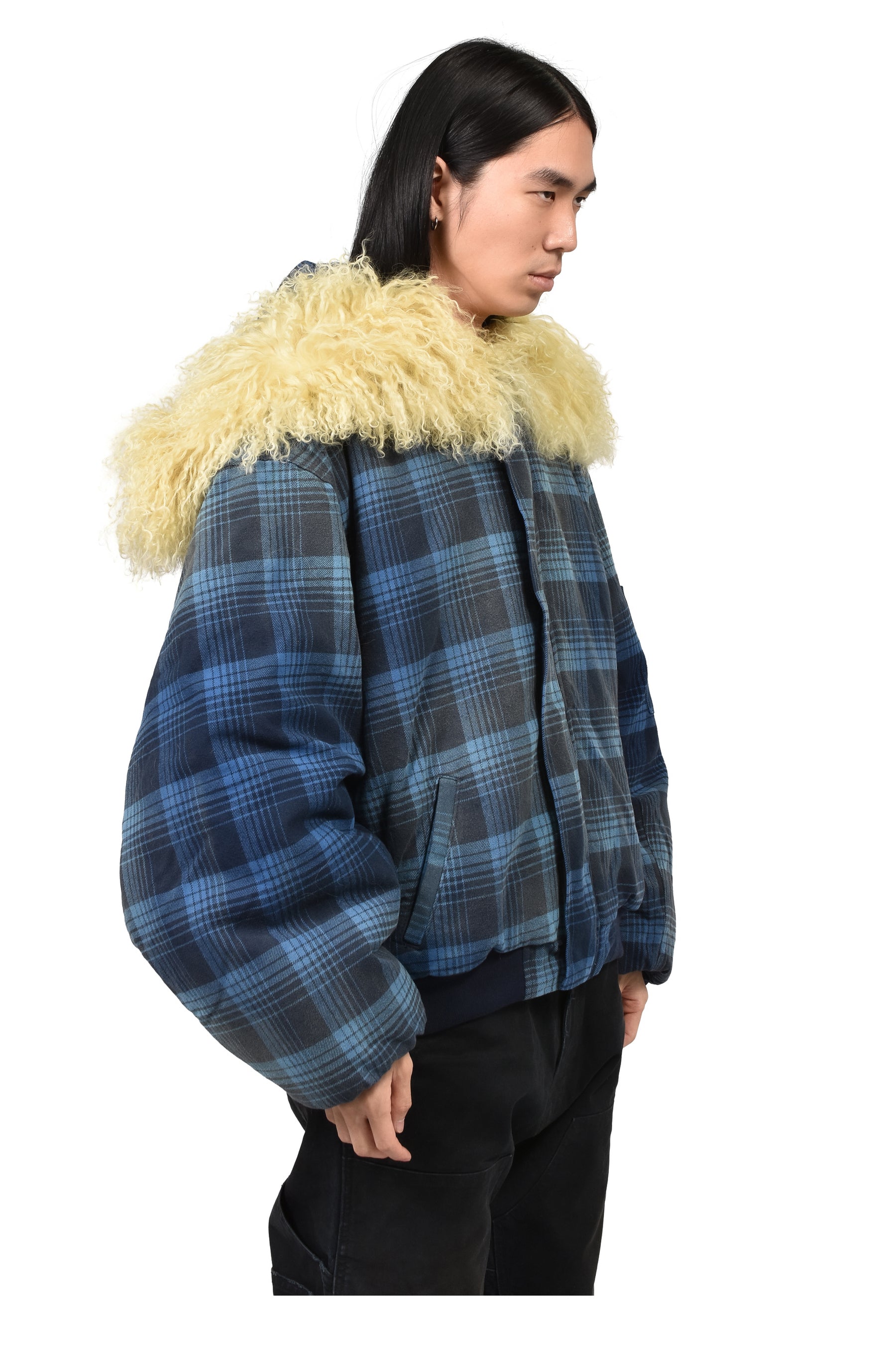 PLAID BOMBER / BLU