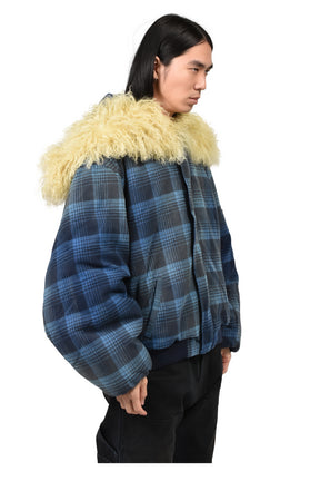 PLAID BOMBER / BLU