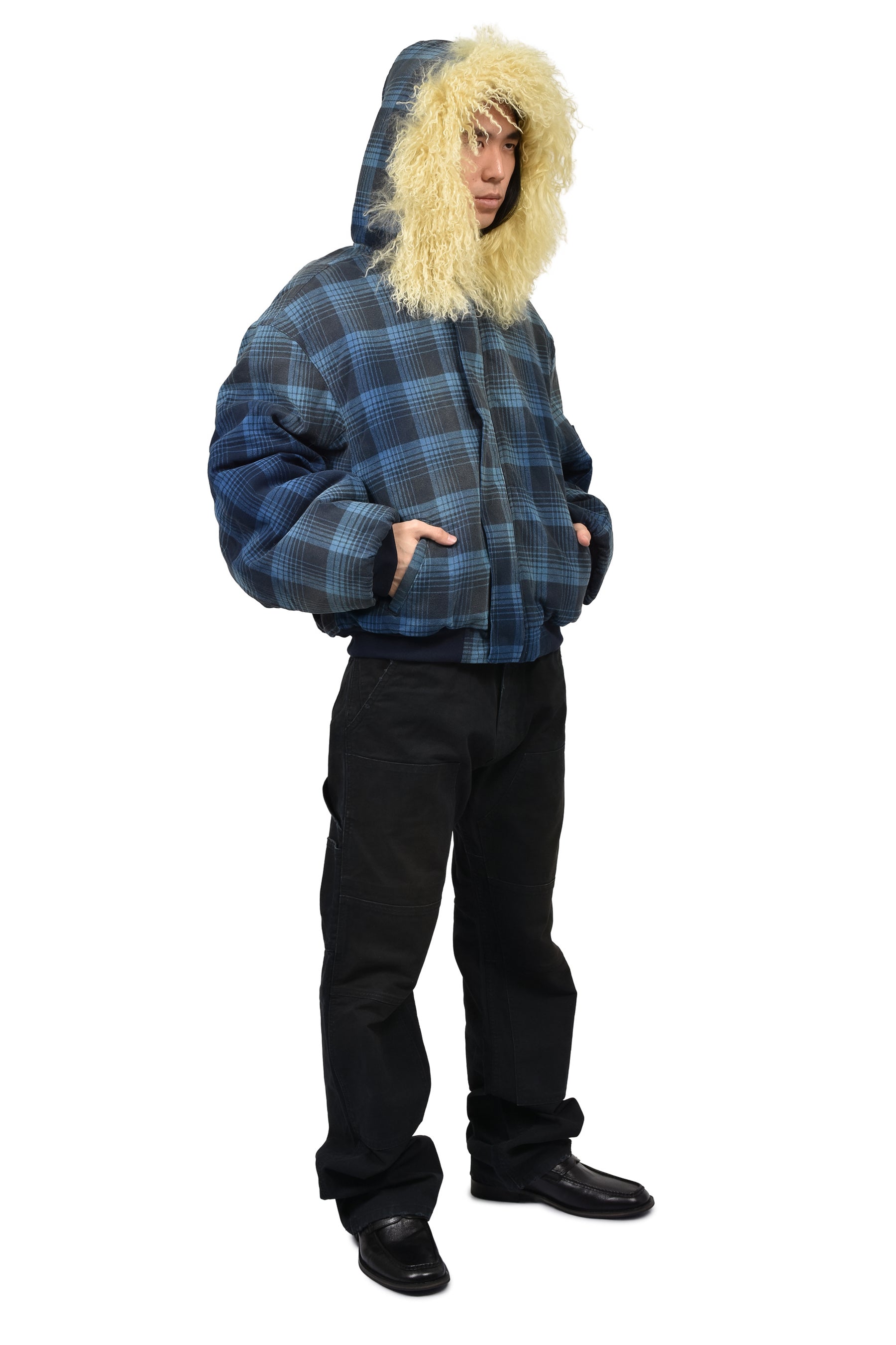 PLAID BOMBER / BLU