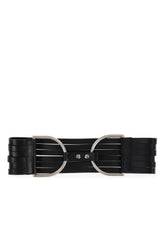 FRINGE BELT LEATHER / BLK