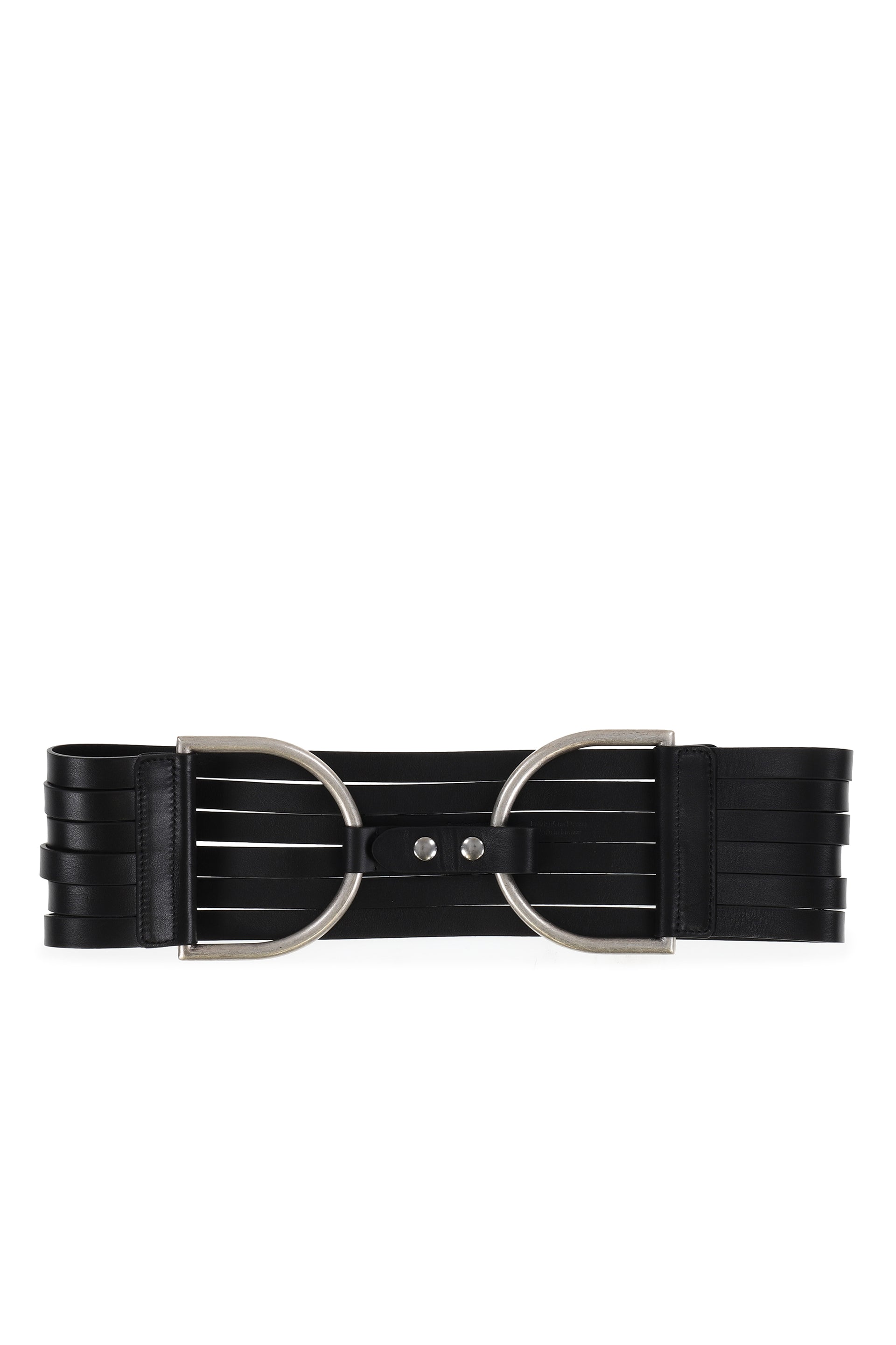 FRINGE BELT LEATHER / BLK