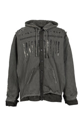 BOOTLEG DOCKING SHIRT HOODIE(SHINE)DUST BLACK / DUST BLK