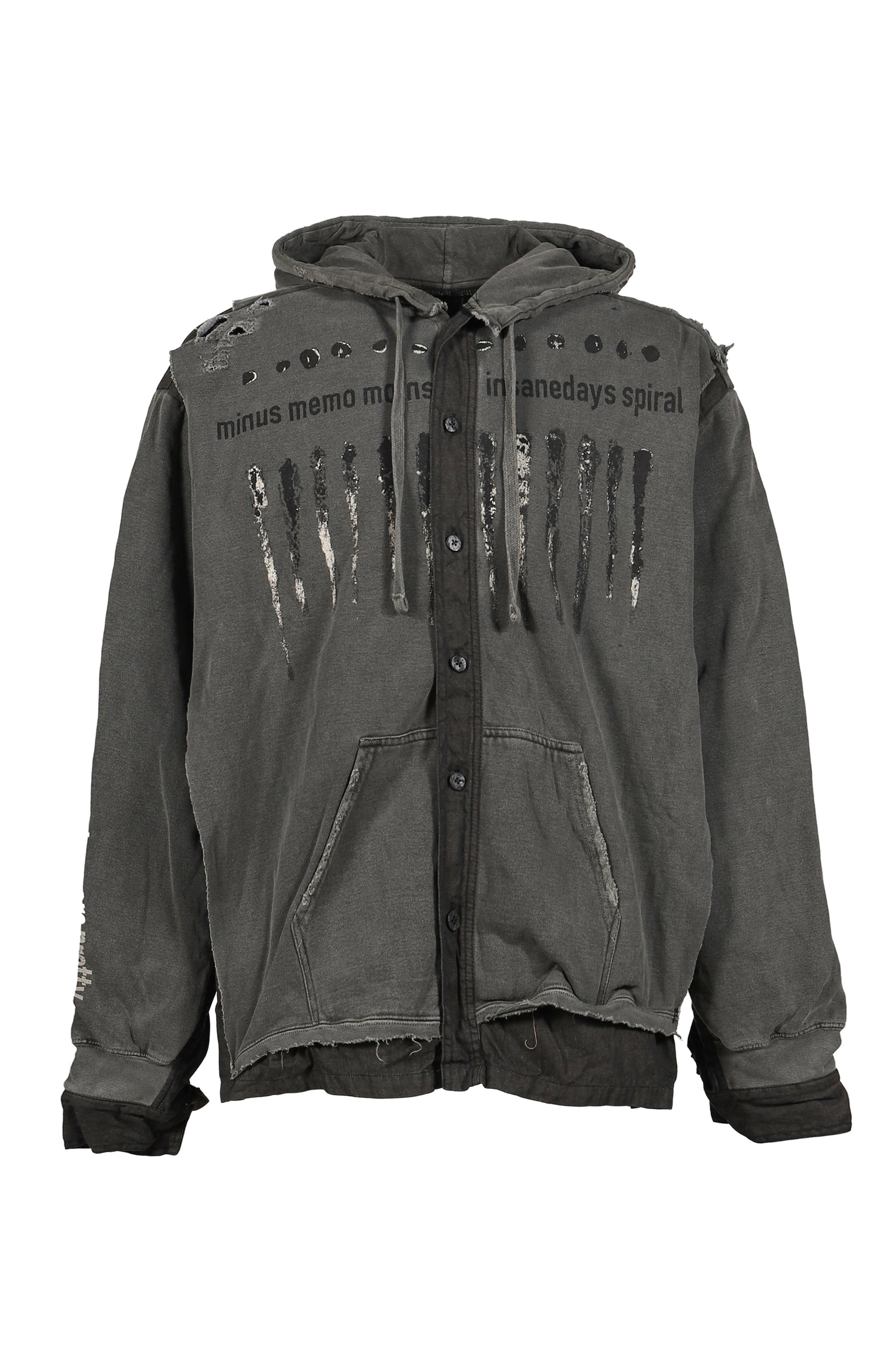 BOOTLEG DOCKING SHIRT HOODIE(SHINE)DUST BLACK / DUST BLK