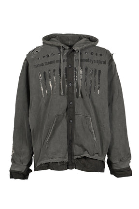 BOOTLEG DOCKING SHIRT HOODIE(SHINE)DUST BLACK / DUST BLK