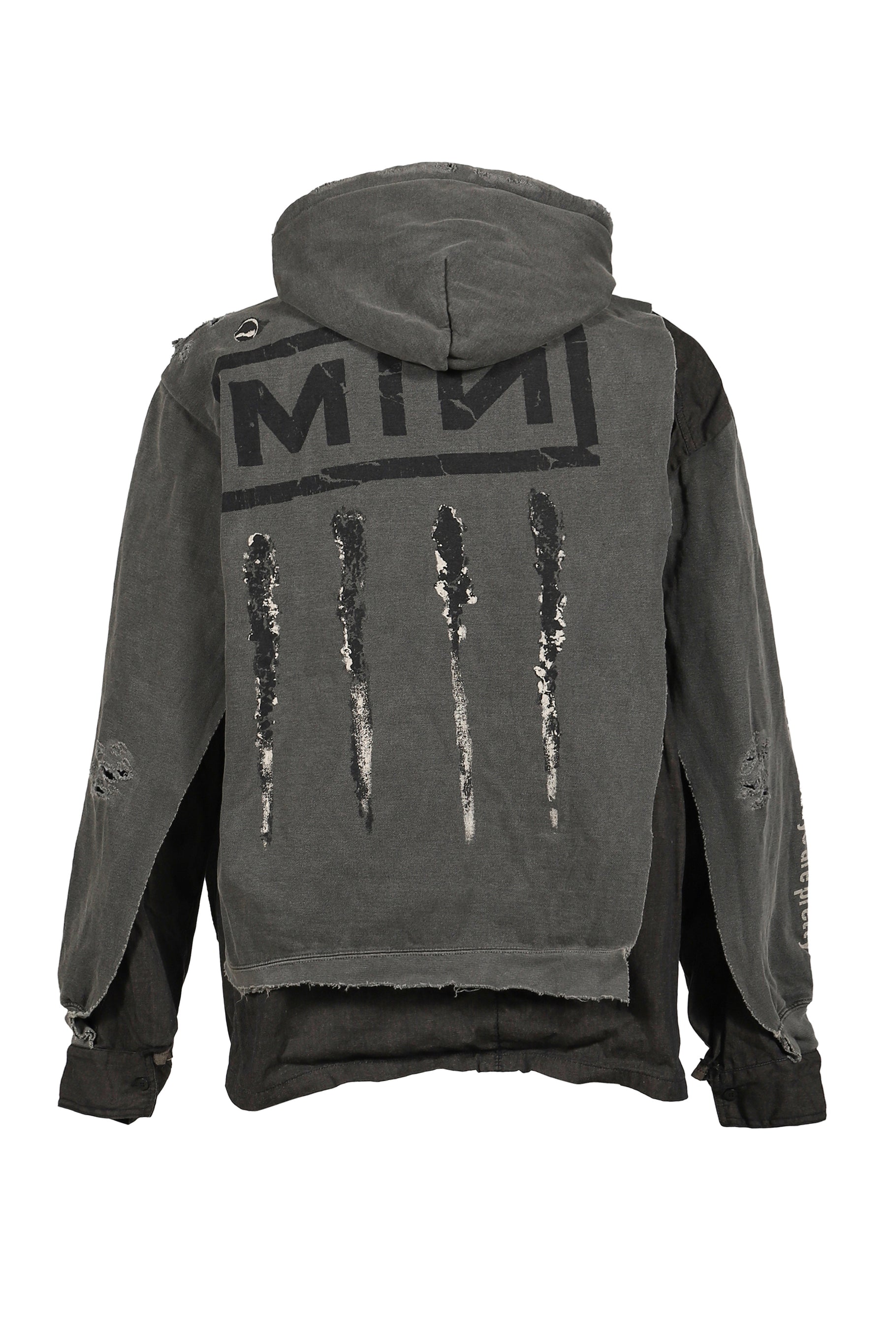 BOOTLEG DOCKING SHIRT HOODIE(SHINE)DUST BLACK / DUST BLK