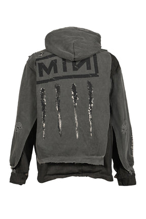 BOOTLEG DOCKING SHIRT HOODIE(SHINE)DUST BLACK / DUST BLK