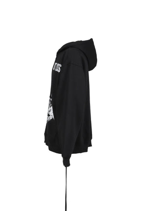 BUNNY ZIP UP HOODIE BLACK FLEECE / BLK