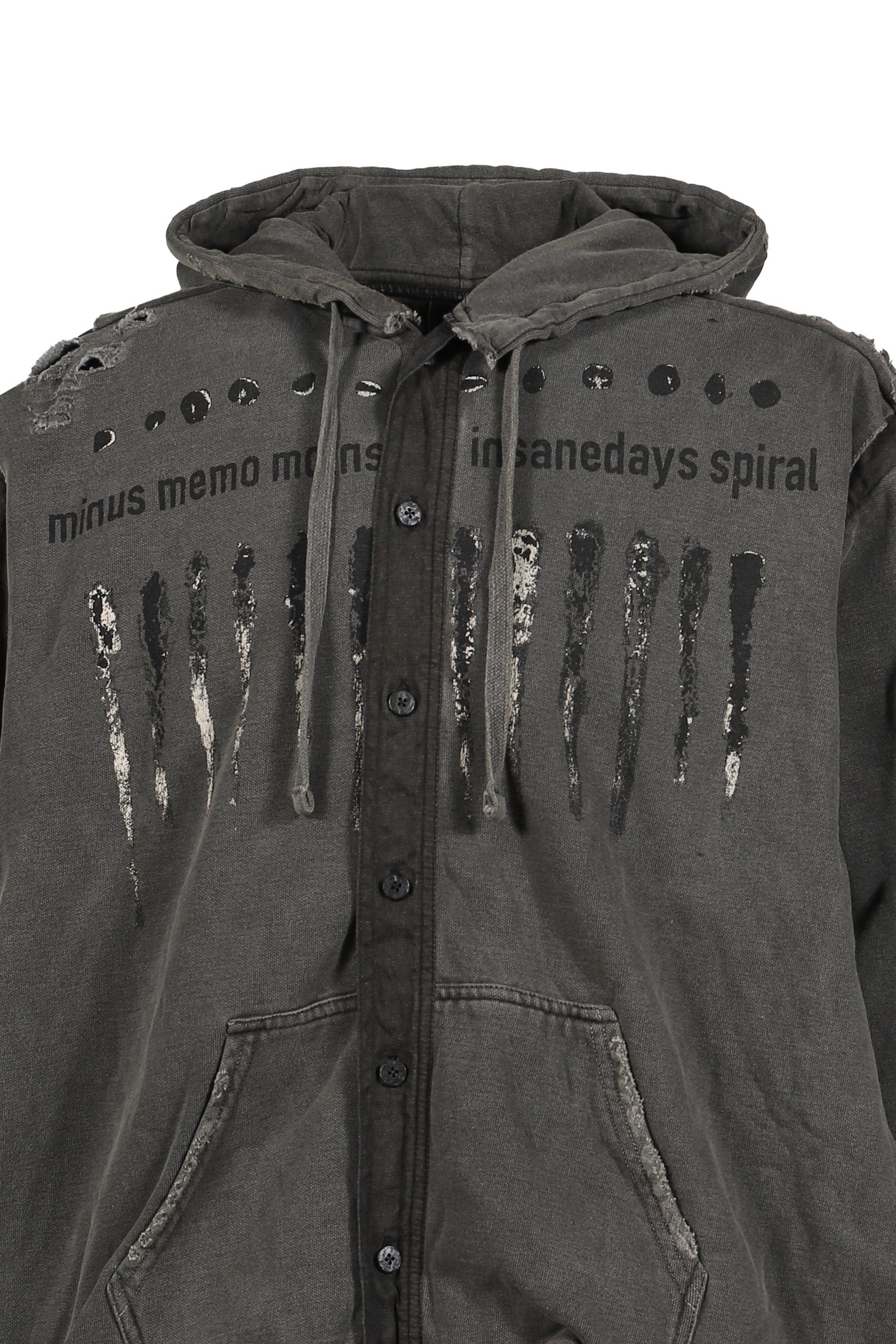 BOOTLEG DOCKING SHIRT HOODIE(SHINE)DUST BLACK / DUST BLK