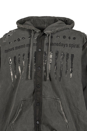 BOOTLEG DOCKING SHIRT HOODIE(SHINE)DUST BLACK / DUST BLK