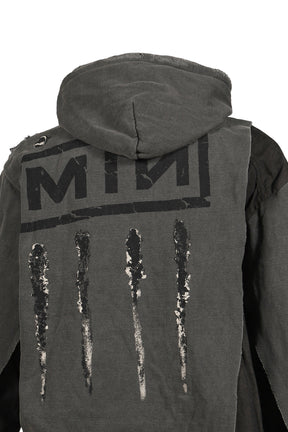 BOOTLEG DOCKING SHIRT HOODIE(SHINE)DUST BLACK / DUST BLK