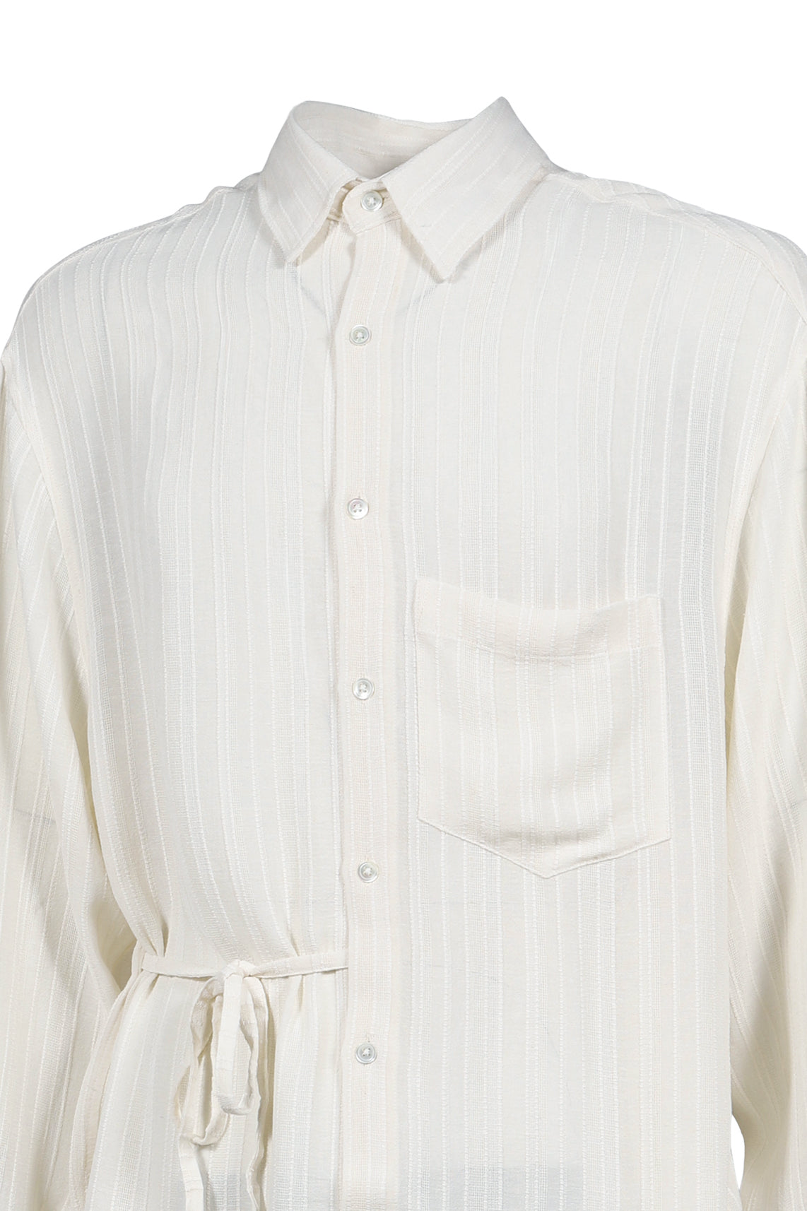 CMMN SWDN SS26 KALI SHIRT / WHT STRIPE - NUBIAN