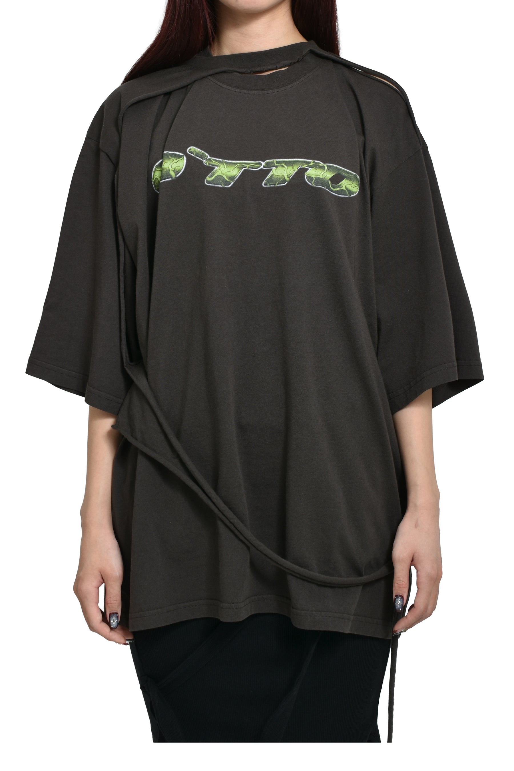 OTTOLINGER オットリンガー SS25 OVERSIZED T-SHIRT WITH FLAP / D.BRW 