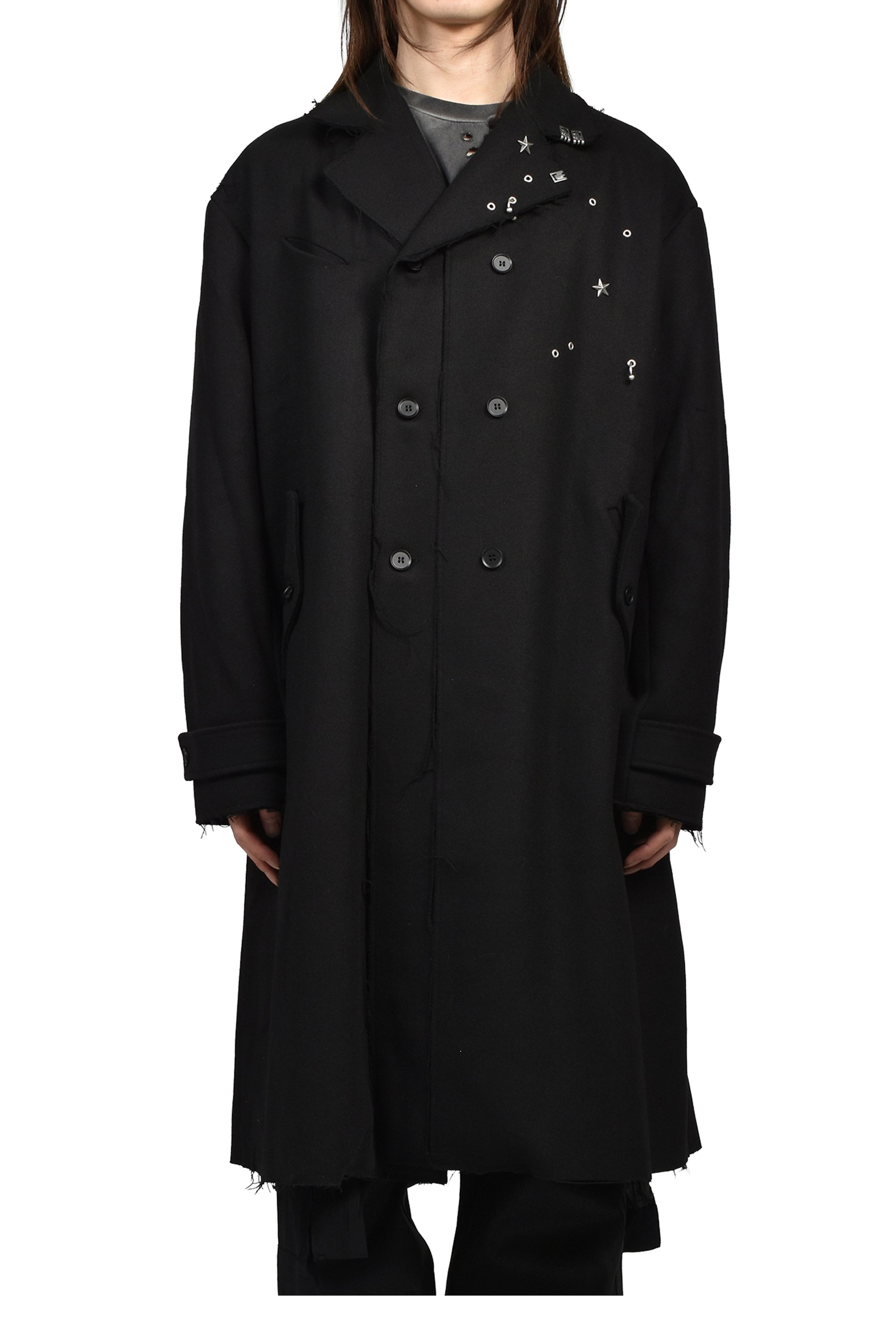 Troubled Waters LIEUTENANT'S WOOL COAT / BLK