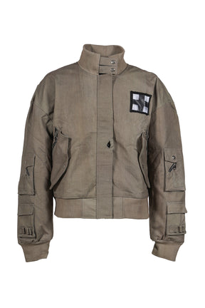 CANVAS ZIPPER DREAM BOMBER / FADED GRN 