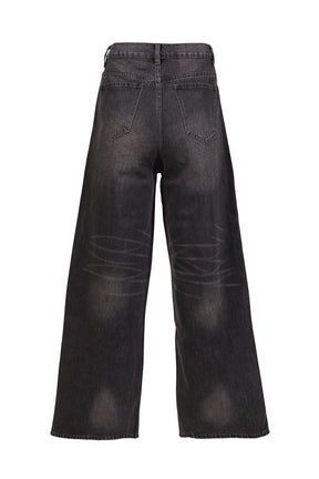 ARCH BAGGY JEANS / BLK