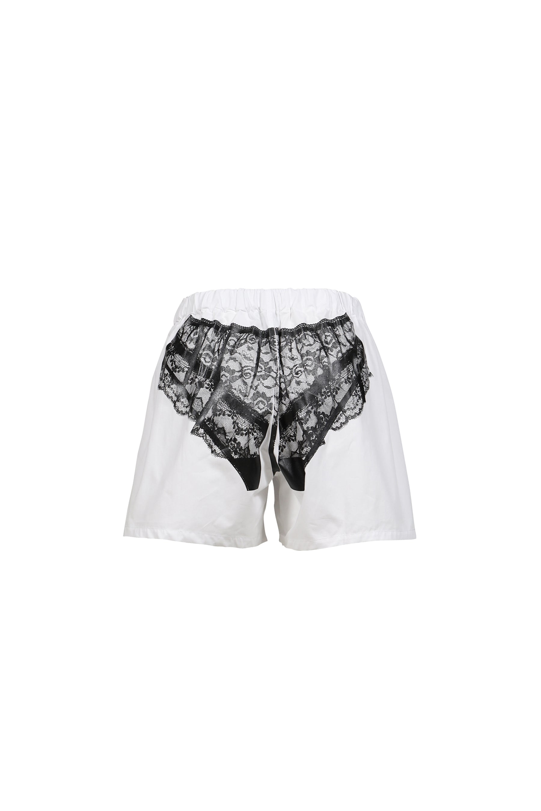 TROMPE L'OEIL WOVEN BOXER SHORTS / WHT