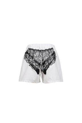 TROMPE L'OEIL WOVEN BOXER SHORTS / WHT