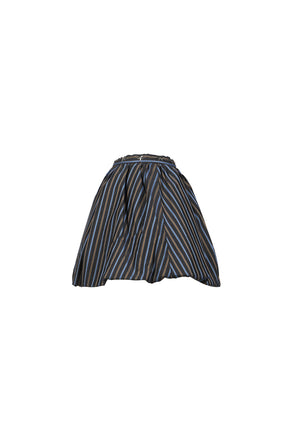 STRIPE PUFFY SKIRT / BLUE STRIPES