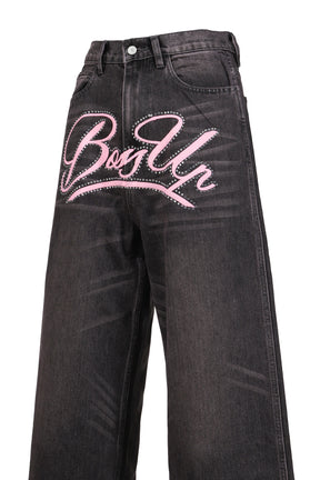 ARCH BAGGY JEANS / BLK
