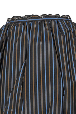 STRIPE PUFFY SKIRT / BLUE STRIPES