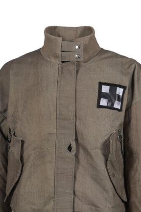 CANVAS ZIPPER DREAM BOMBER / FADED GRN 