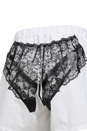 TROMPE L'OEIL WOVEN BOXER SHORTS / WHT