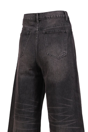 ARCH BAGGY JEANS / BLK