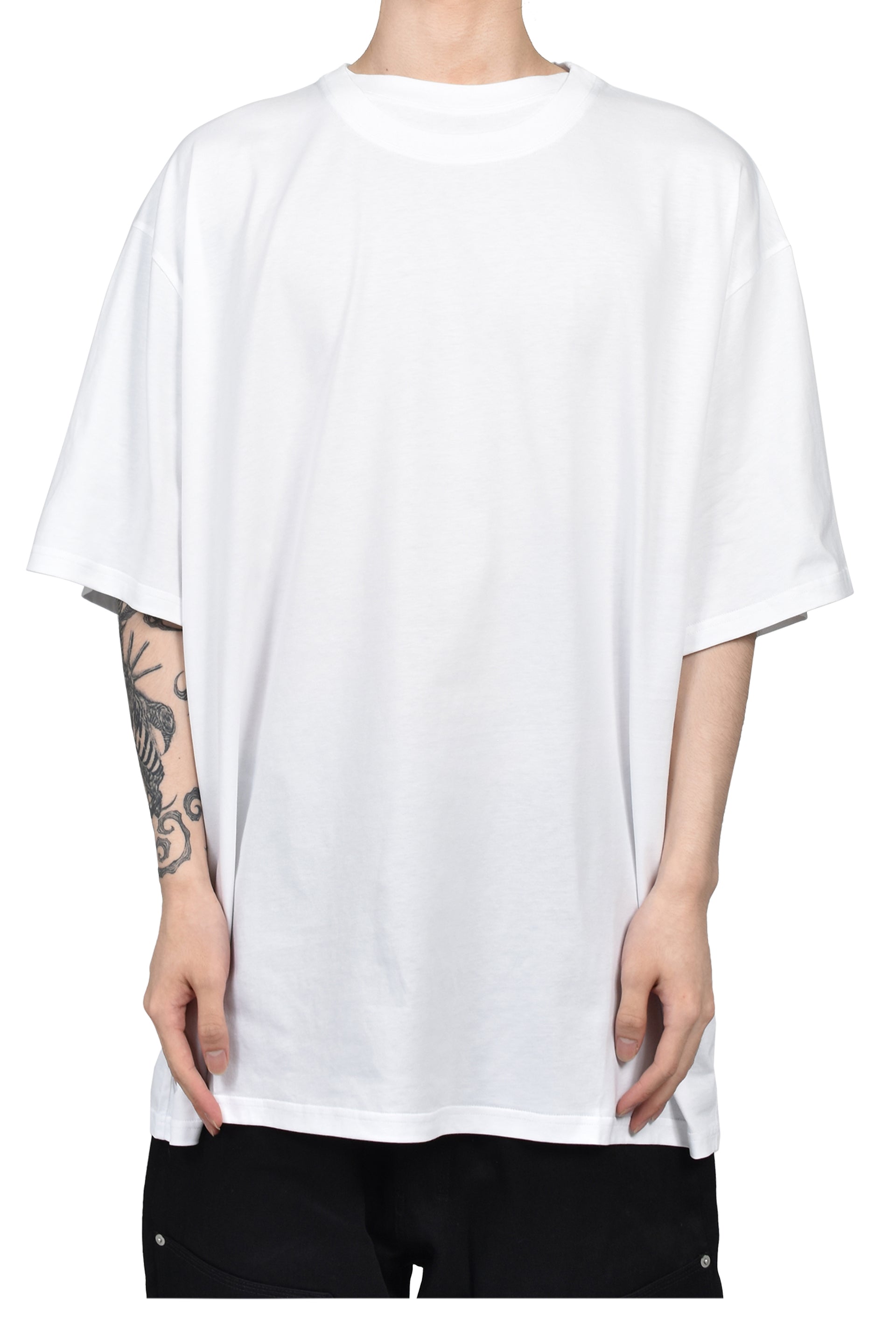 OVERSIZED DOUBLE COLLAR T-SHIRT / WHT