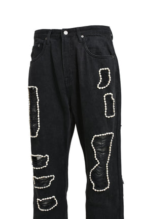 BLACK PEARLED DENIM / BLK