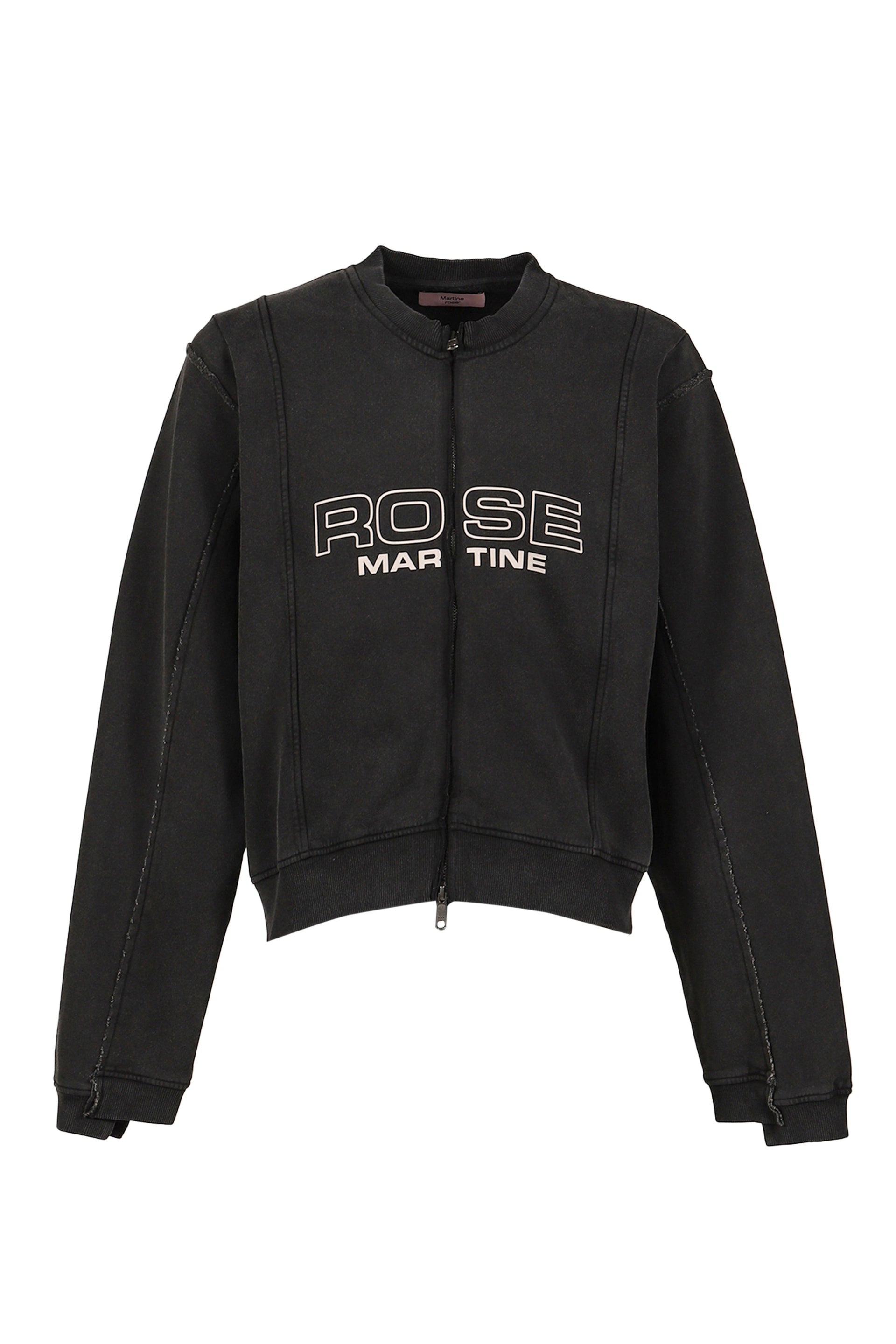 SHRUNKEN ZIP UP CREW / BLK