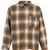 OMBRE CHECK DAMAGED WIDE FLANNEL SHIRTS / YEL×GRN