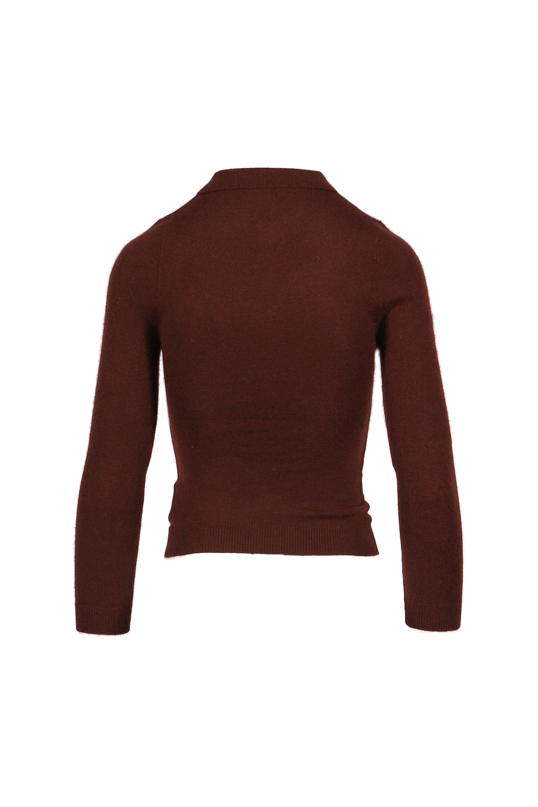 Lapel fitted cardigan / red