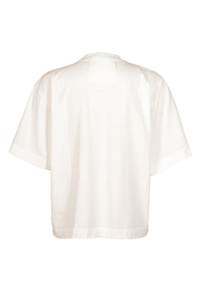 WHITE OVERSIZED US COTTON T-SHIRT / WHT