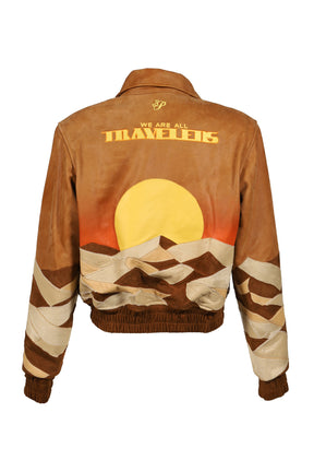 LEATHER TRAVELERS JACKET / BRW