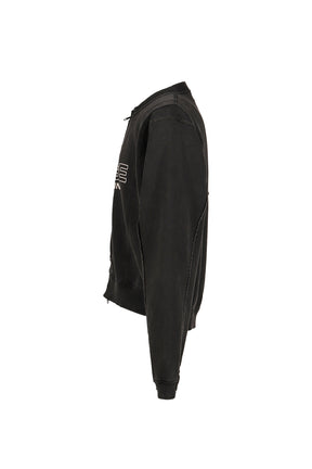 SHRUNKEN ZIP UP CREW / BLACK 