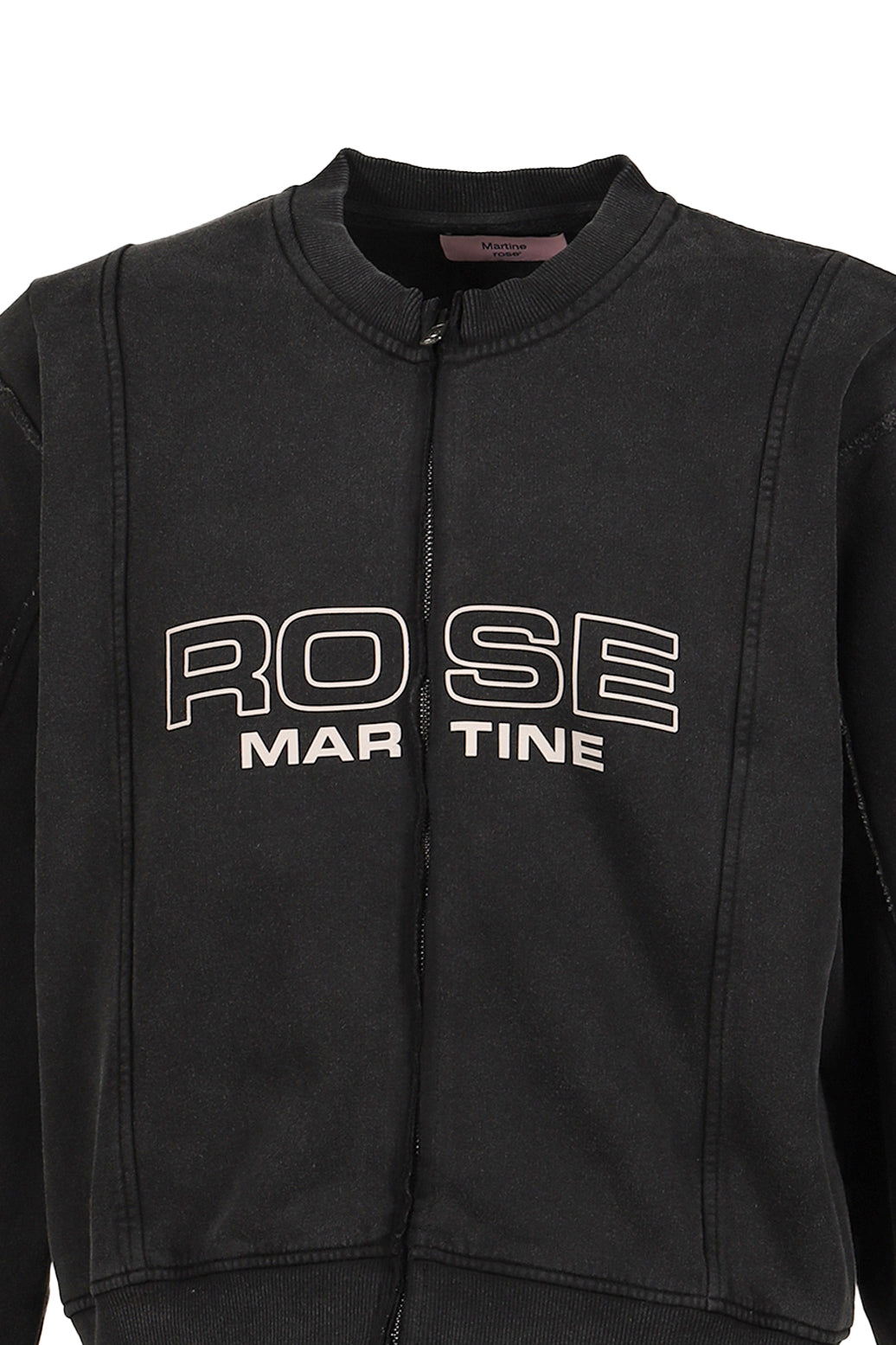 SHRUNKEN ZIP UP CREW / BLACK 