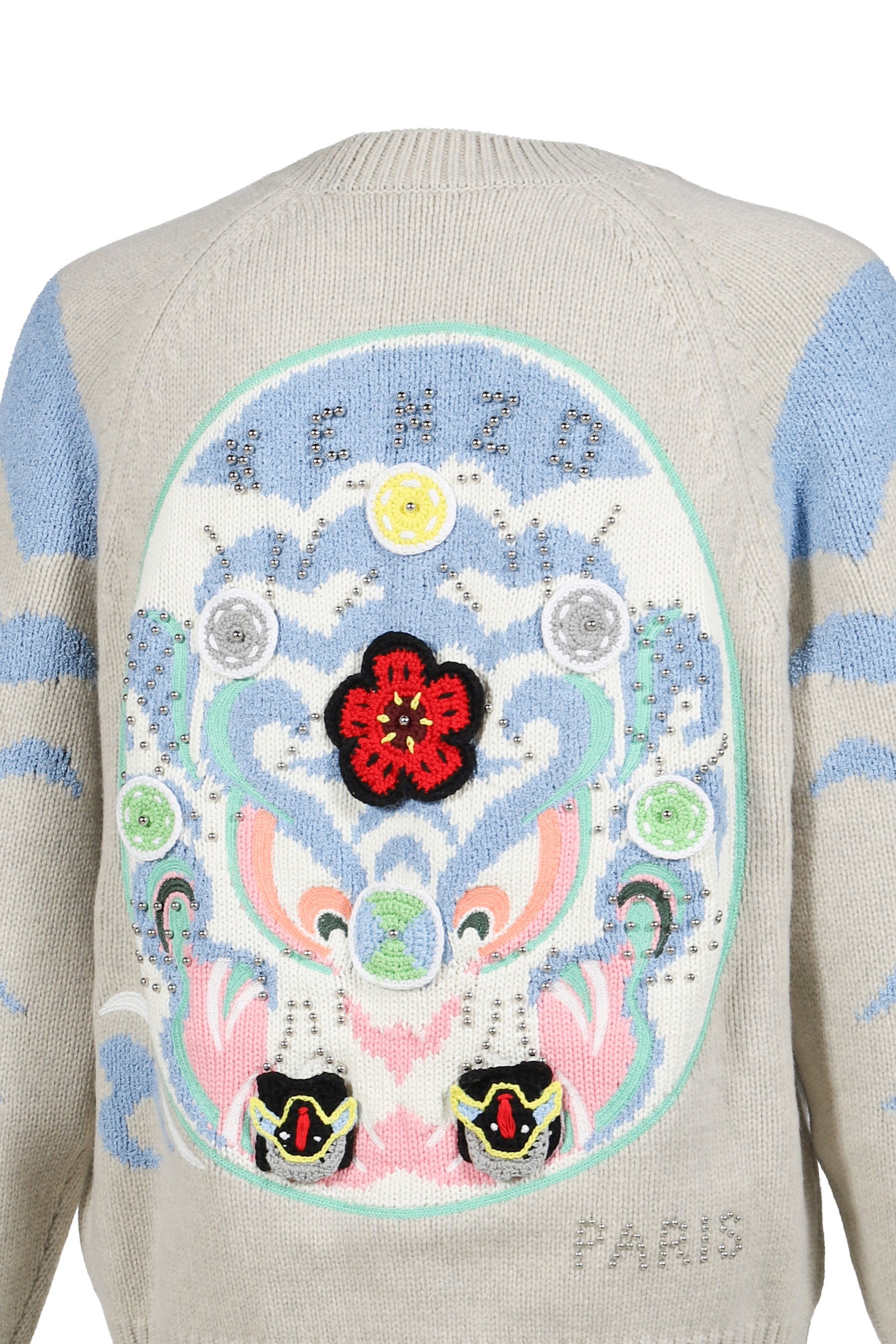 KENZO ケンゾー FW25 RWS KENZO PACHINKO CARDIGAN / PALE GRY