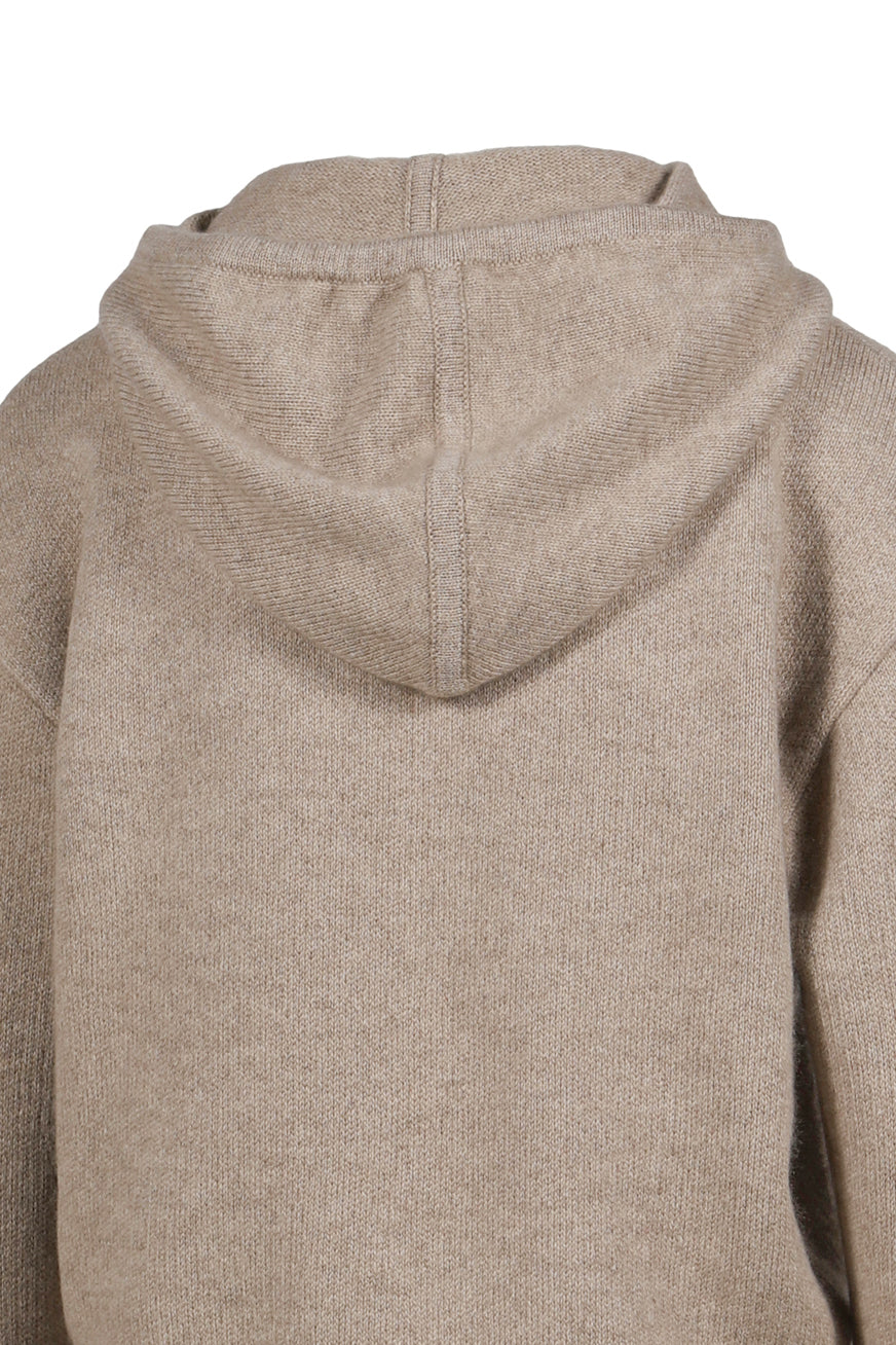 COLLEGIATE HOODIE IN CASHMERE / TAUPE
