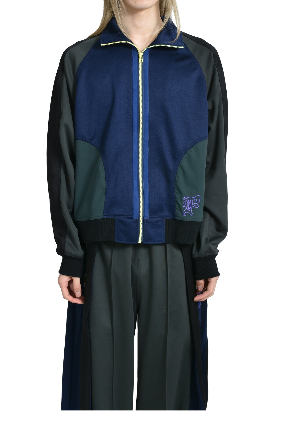 JERSEY TRACK JACKET / NVY