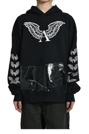 MELT LOCK LOGO HOODIE / VTG BLK 