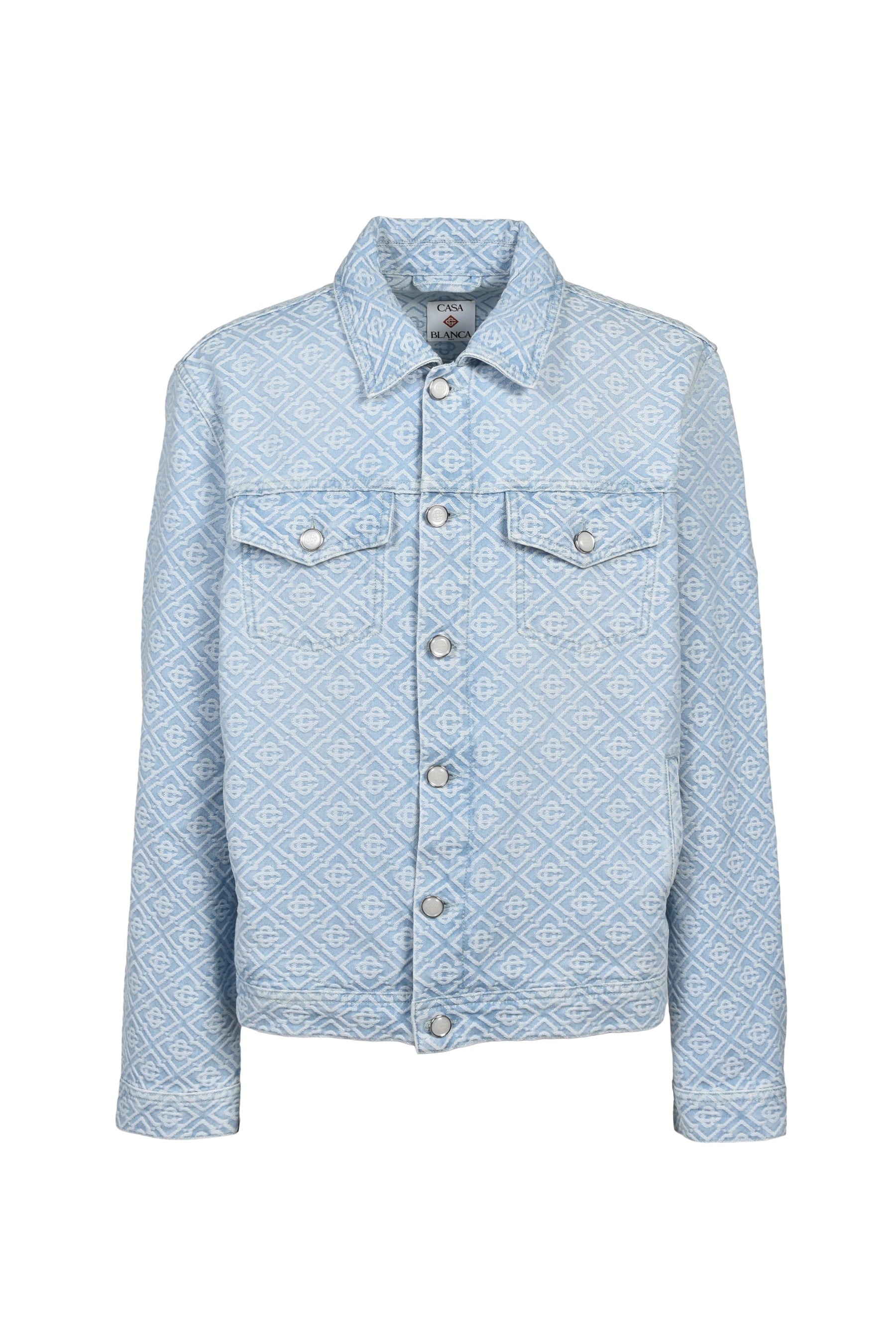 WASHED MONOGRAM DENIM JACKET / BLU