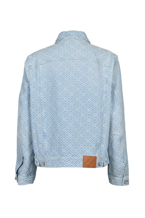 WASHED MONOGRAM DENIM JACKET / BLU
