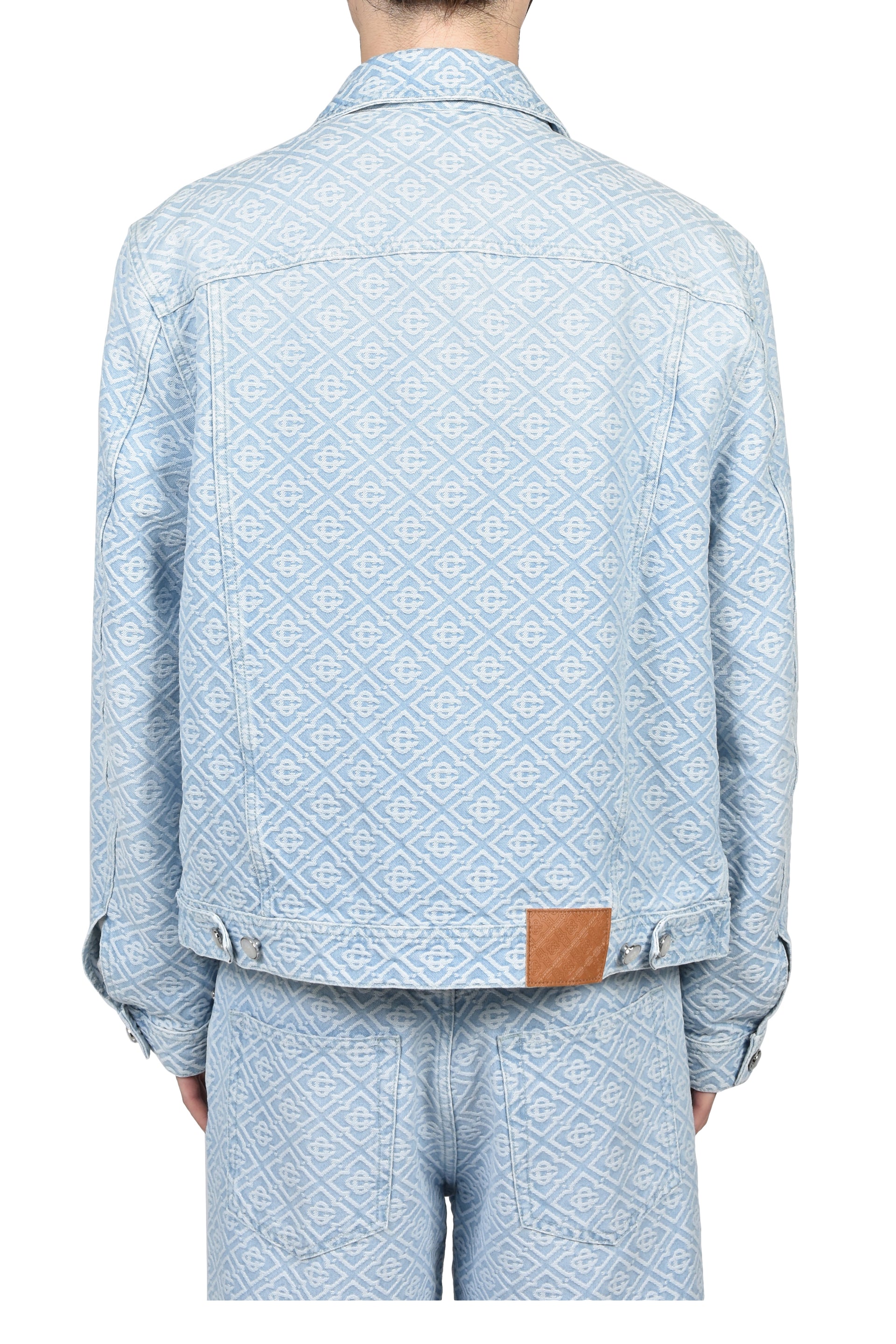 WASHED MONOGRAM DENIM JACKET / BLU