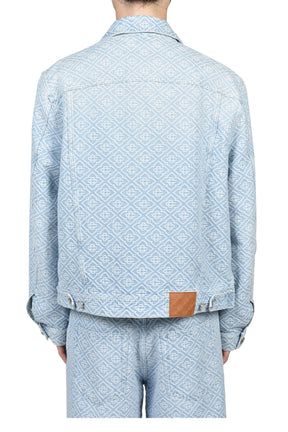 WASHED MONOGRAM DENIM JACKET / BLU