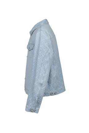 WASHED MONOGRAM DENIM JACKET / BLU