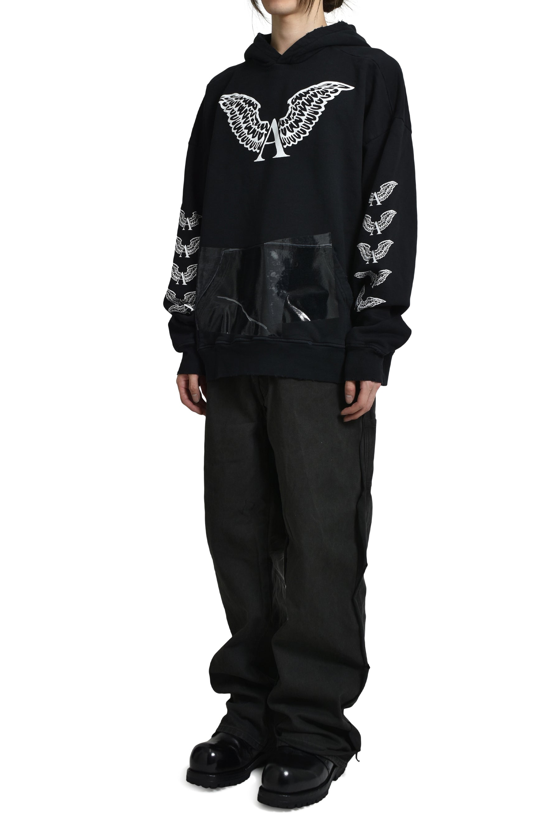 MELT LOCK LOGO HOODIE / VTG BLK 