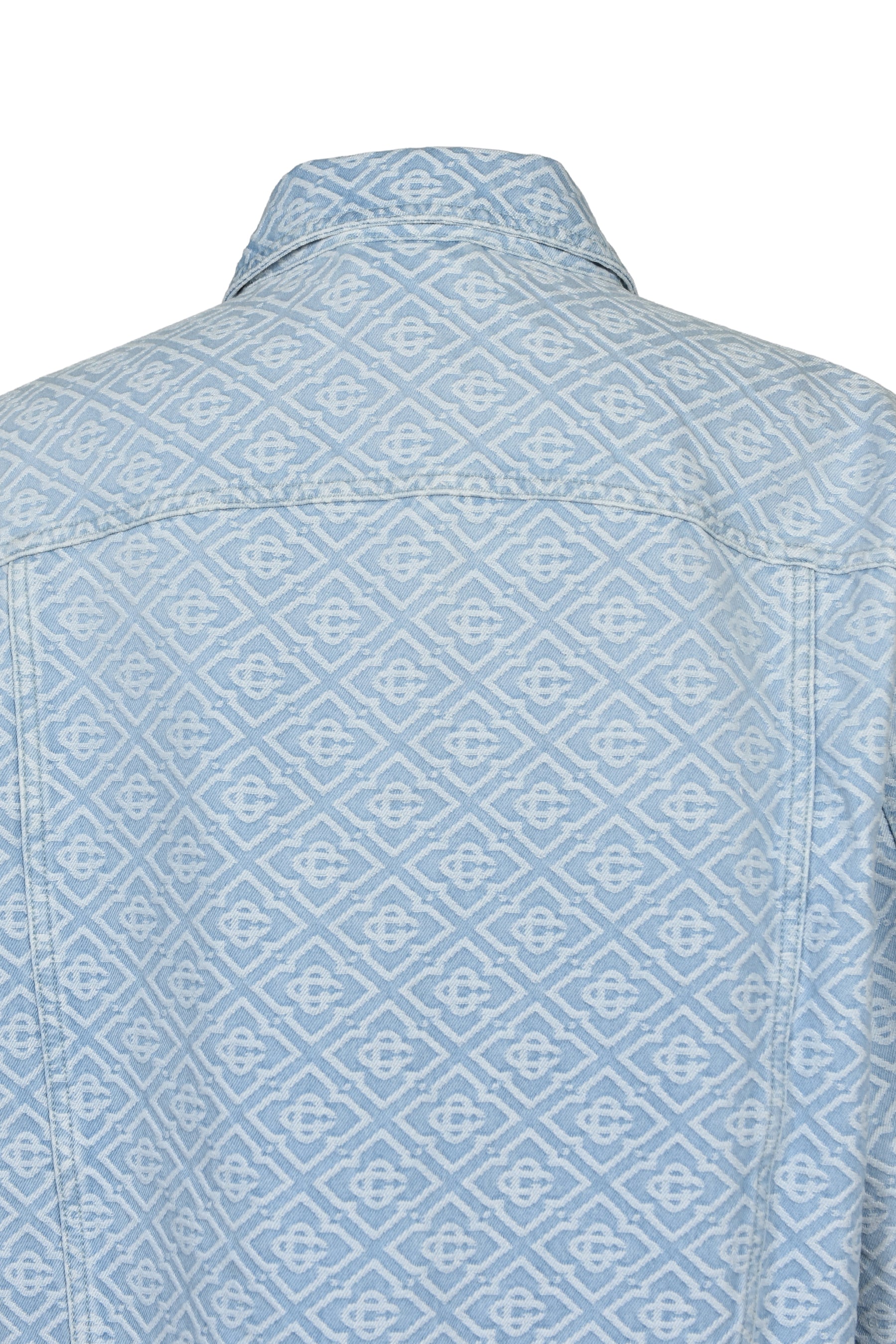 WASHED MONOGRAM DENIM JACKET / BLU